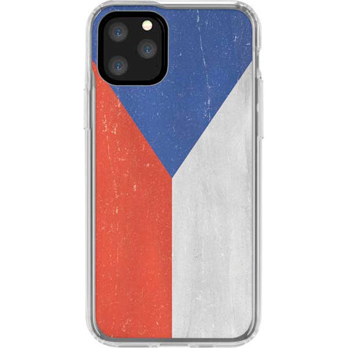 Czech Republic Flag Distressed iPhone 11 Pro Clear Case